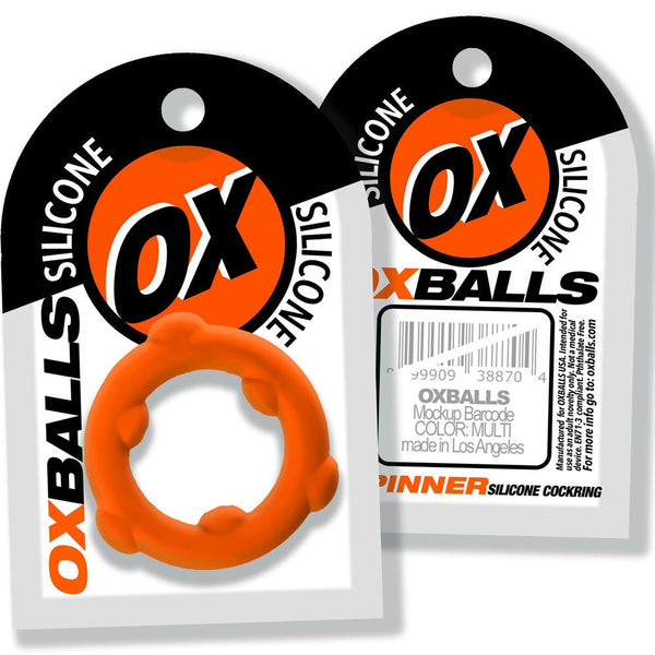 Spinner Single Silicone Ring - Orange Silicone - TruLuv Novelties