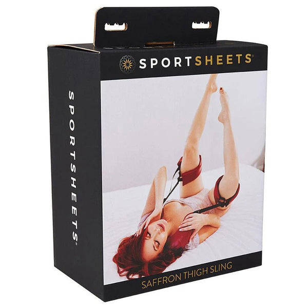 Sportsheets Saffron Adjustable Thigh Sling Position Support Red/Black - TruLuv Novelties