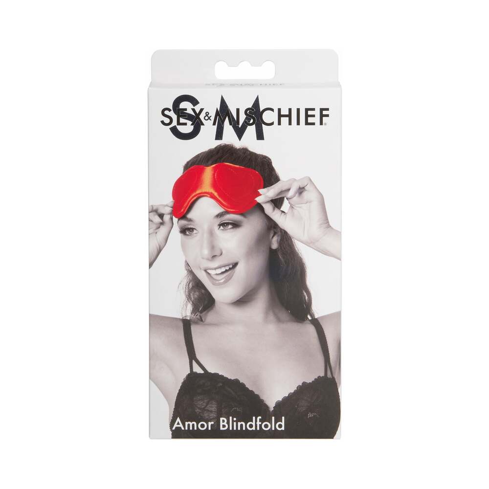 Sportsheets Sex & Mischief Amor Blindfold Red - TruLuv Novelties