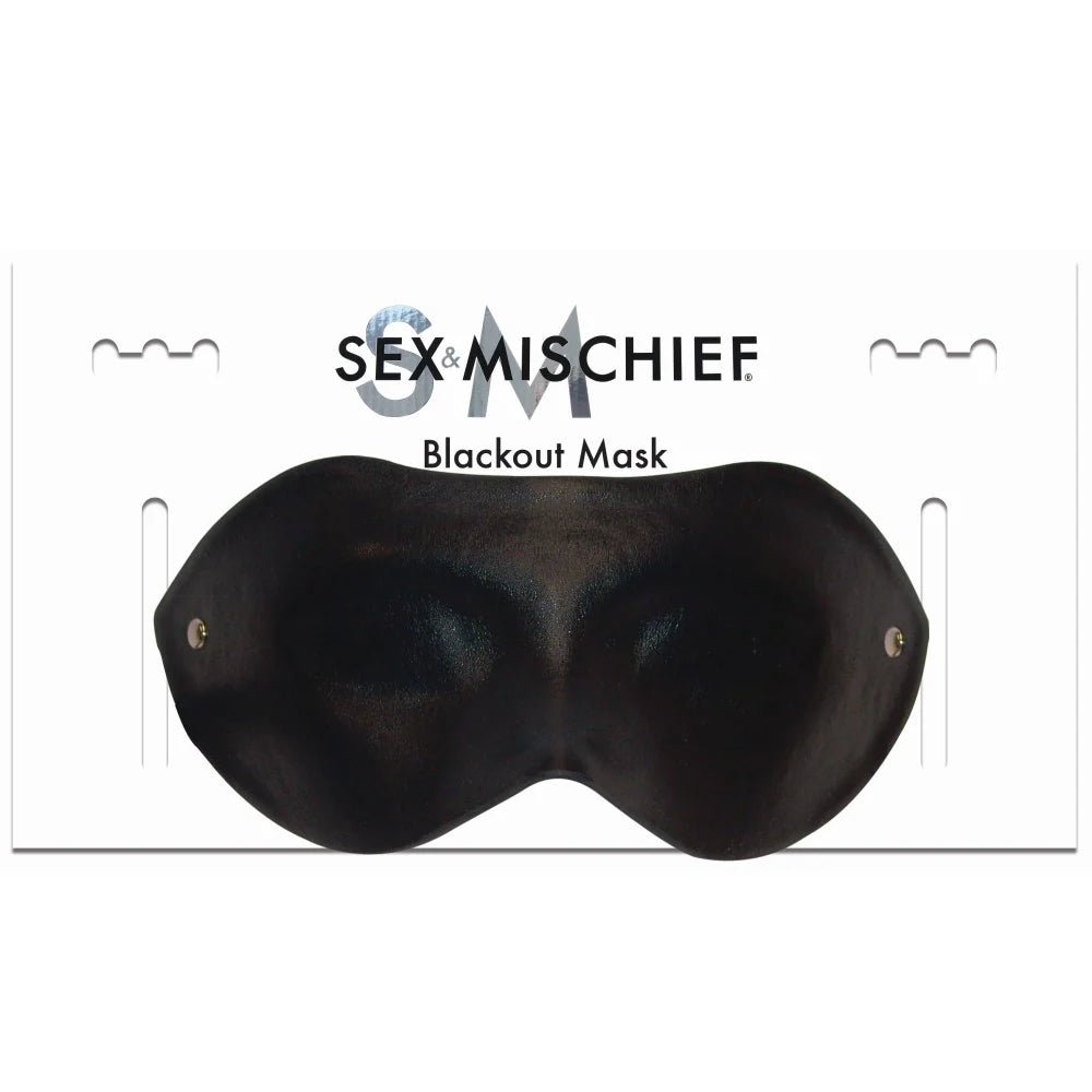 Sportsheets Sex & Mischief Blackout Mask Blindfold Black - TruLuv Novelties