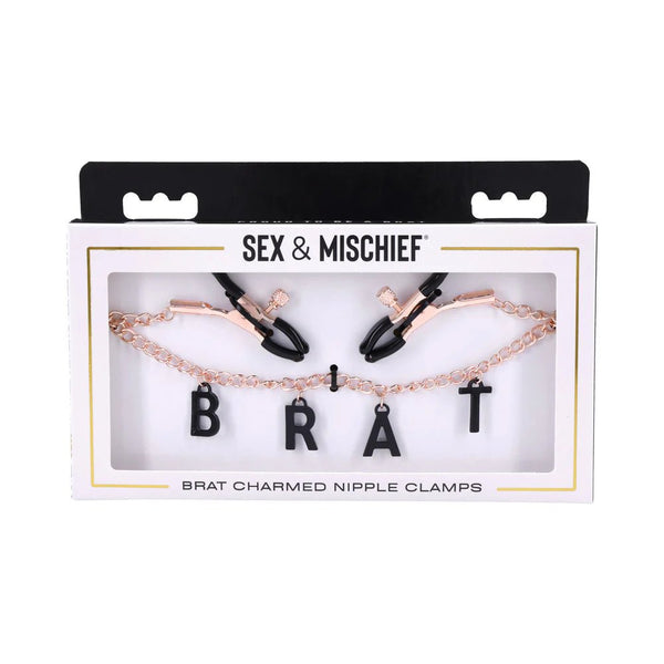 Sportsheets Sex & Mischief Brat Charmed Nipple Clamps - TruLuv Novelties