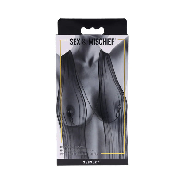 Sportsheets Sex & Mischief Ex's & Oh's Body Jewelry with Nipple Ties - TruLuv Novelties