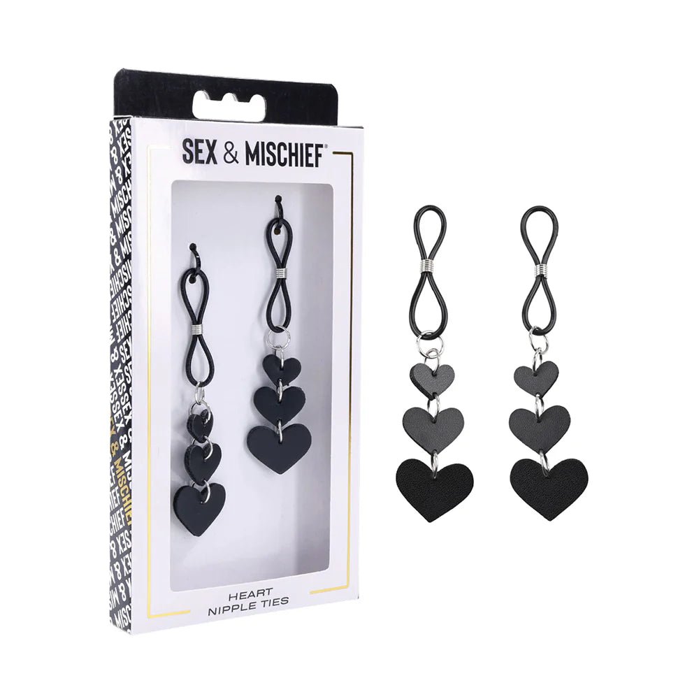 Sportsheets Sex & Mischief Heart Nipple Ties - TruLuv Novelties