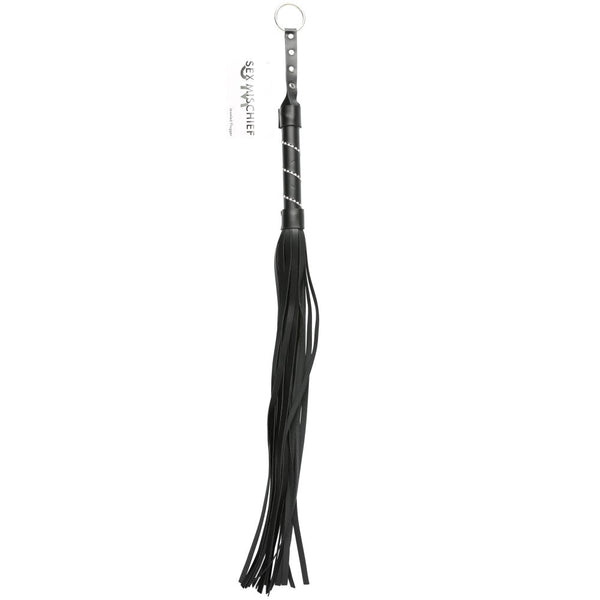Sportsheets Sex & Mischief Jeweled Flogger Black - TruLuv Novelties