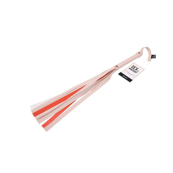 Sportsheets Sex & Mischief Peaches 'n CreaMe Stripe Flogger - TruLuv Novelties