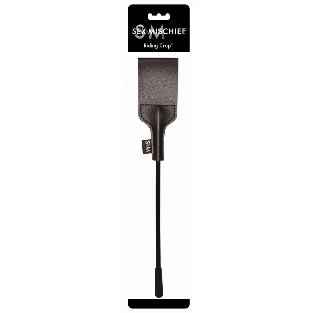 Sportsheets Sex & Mischief Riding Crop Black - TruLuv Novelties