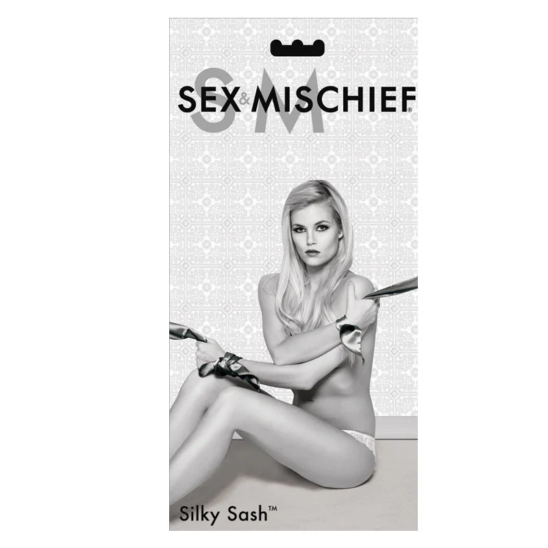 Sportsheets Sex & Mischief Silky Sash Restraints Black - TruLuv Novelties