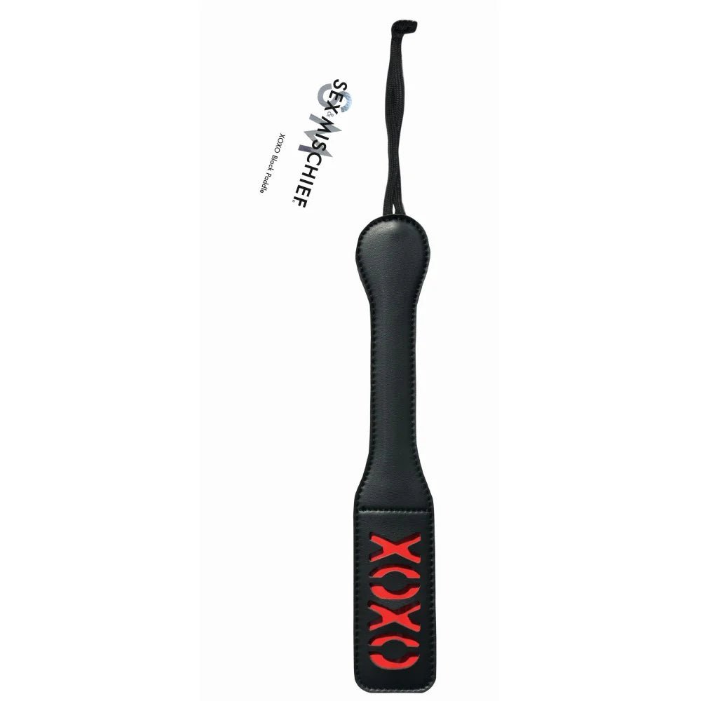 Sportsheets Sex & Mischief 'XOXO' Paddle Black - TruLuv Novelties