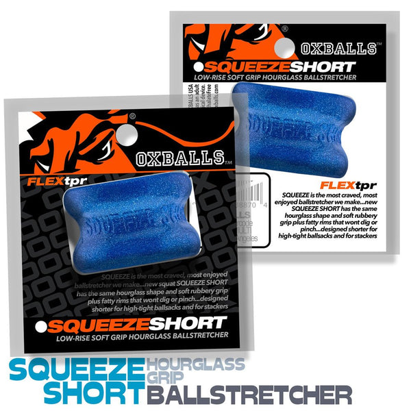 Squeeze Short Ballstretcher - Blue Fire - TruLuv Novelties