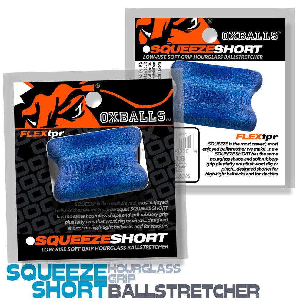 Squeeze Short Ballstretcher - Blue Fire - TruLuv Novelties