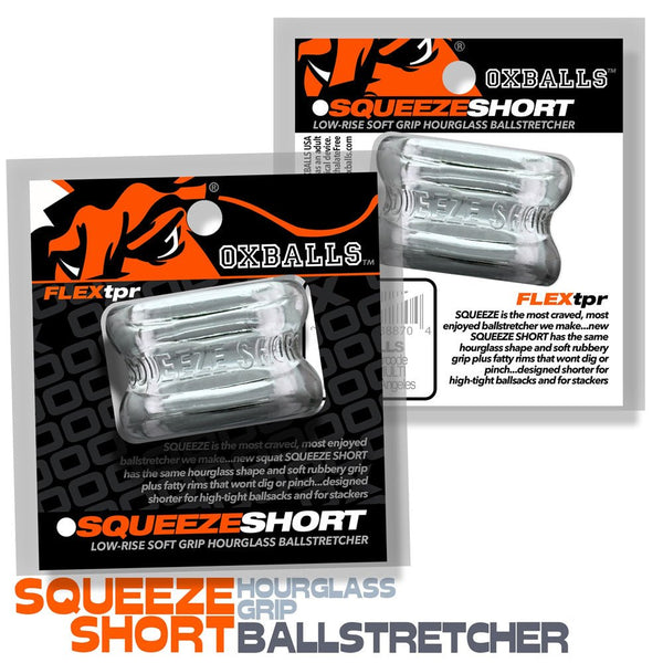 Squeeze Short Ballstretcher - Clear - TruLuv Novelties