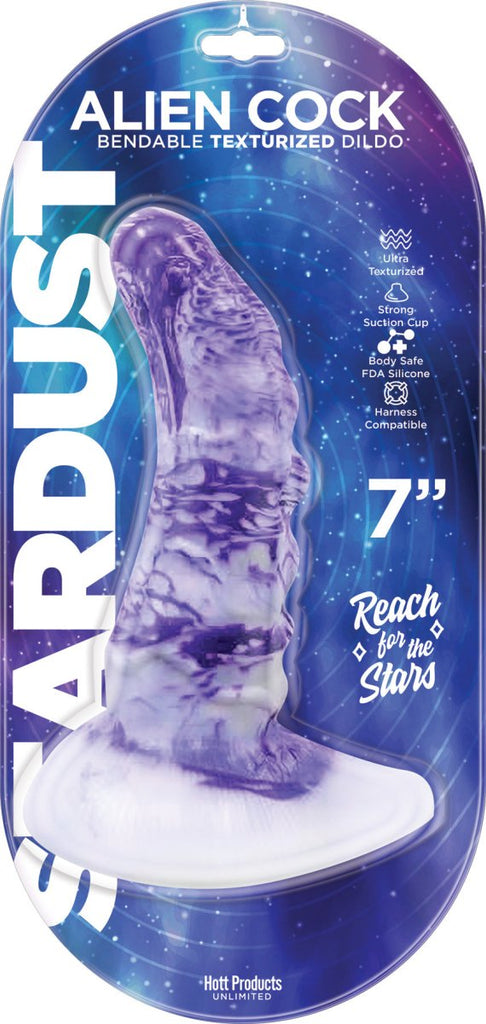 Stardust - Alien Cock - Bendable Texturized Dildo Texturized Dildo - 7 Inch - TruLuv Novelties