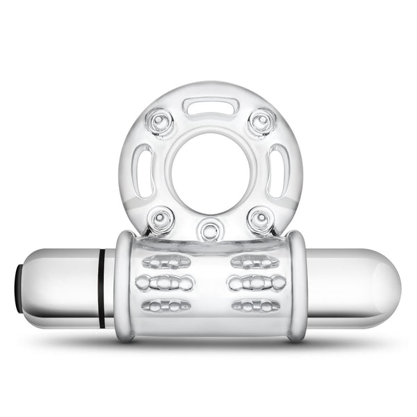 Stay Hard 10 Function Vibrating Bull Ring - Clear - TruLuv Novelties