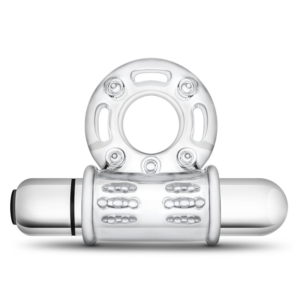 Stay Hard 10 Function Vibrating Bull Ring - Clear - TruLuv Novelties