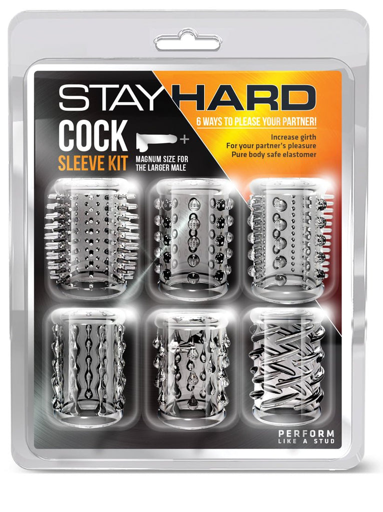 Stay Hard Cock Sleeve Kit - Clear - TruLuv Novelties
