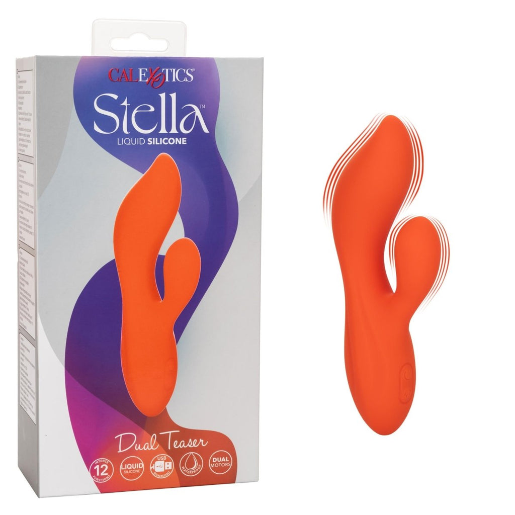 Stella Liquid Silicone Dual Teaser - Orange - TruLuv Novelties