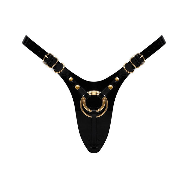 Strap-On-Me Leatherette Harness Fabulous One Size Black Glossy - TruLuv Novelties