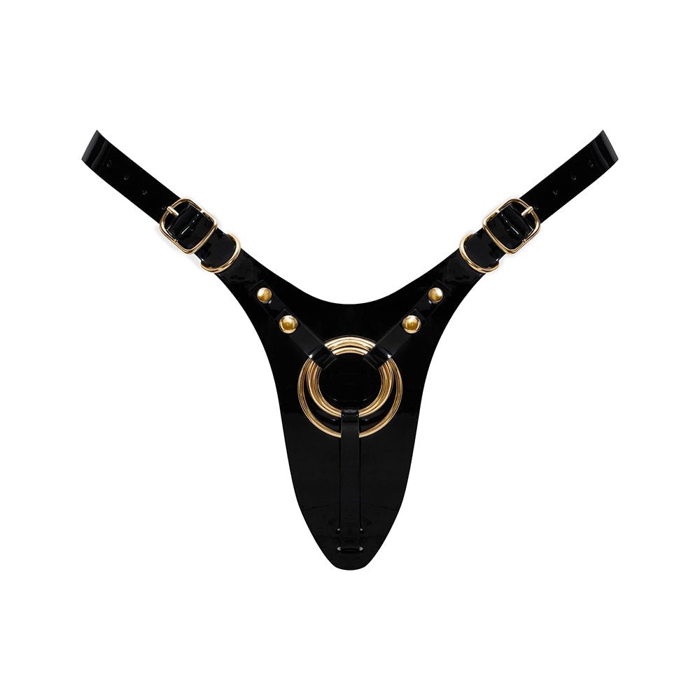 Strap-On-Me Leatherette Harness Fabulous One Size Black Glossy - TruLuv Novelties