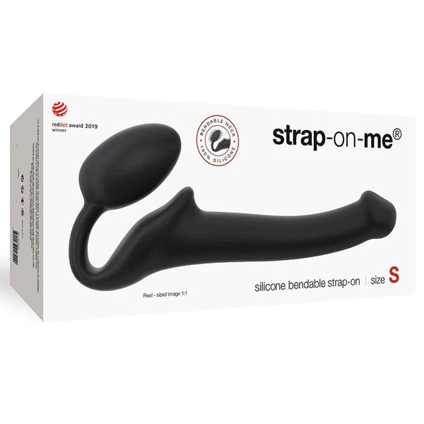 Strap - On - Me Semi - Realistic Bendable Silicone Strap - On Black S - TruLuv Novelties