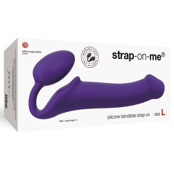 Strap - On - Me Semi - Realistic Bendable Silicone Strap - On Purple L - TruLuv Novelties