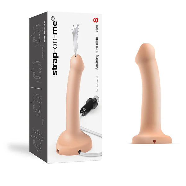Strap - On - Me Squirting Cum Semi - Realistic Silicone Dildo Vanilla S (fluid not included) - TruLuv Novelties