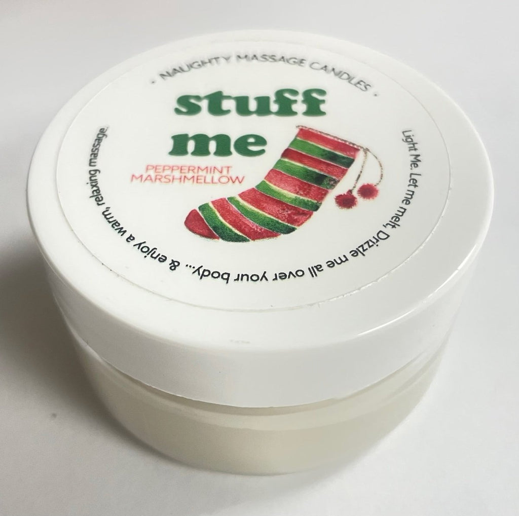 Stuff Me Massage Candle - Peppermint Marshmallow 1.7 Oz - TruLuv Novelties