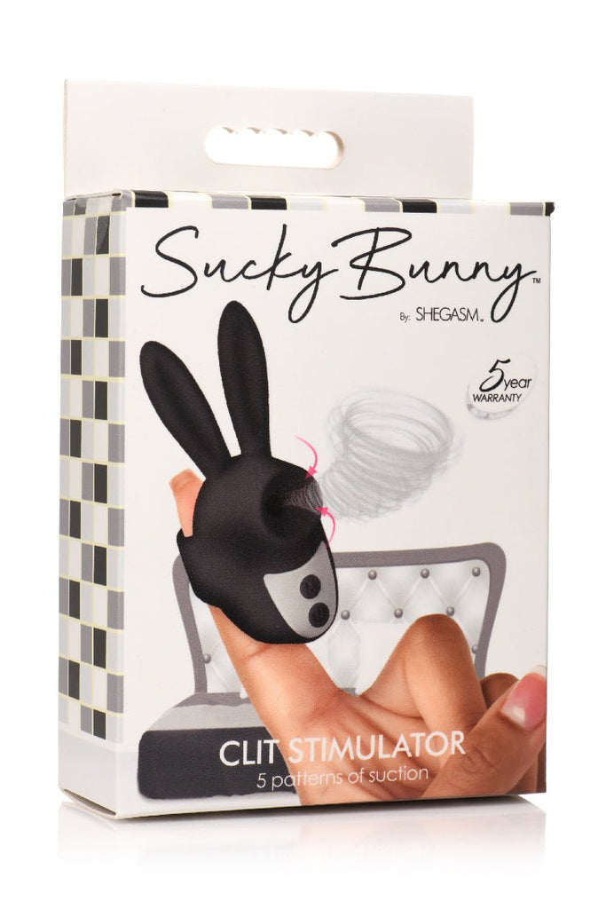 Sucky Bunny Clit Stimulator - Black - TruLuv Novelties