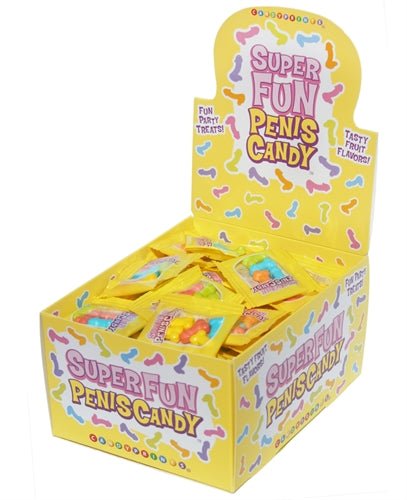 Super Fun Penis Candy - 100 Piece p.o.p Display - 3g Bags - TruLuv Novelties