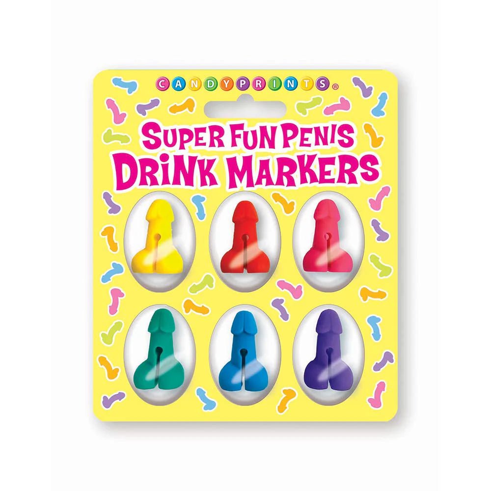 Super Fun Penis Drink Markers 6 - Piece Set - TruLuv Novelties