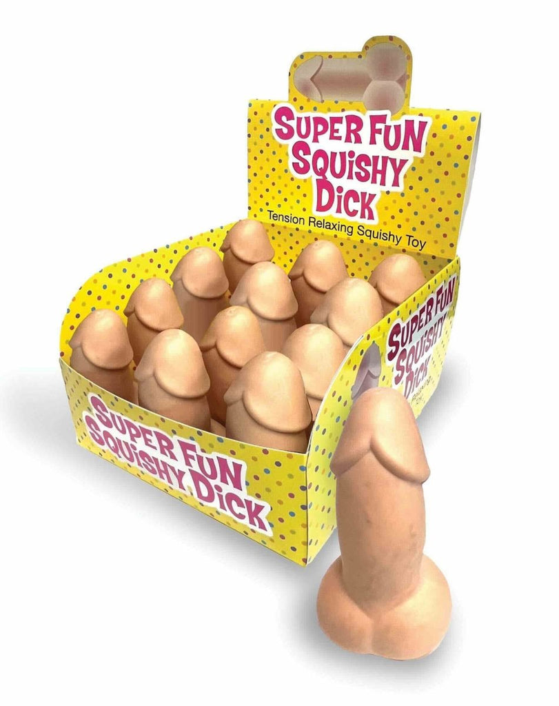 Super Fun Squishy Dicks Display 12 Ct. - TruLuv Novelties