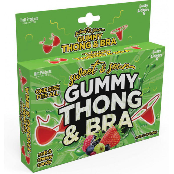 Sweet and Sour Gummy Thong and Bra - TruLuv Novelties