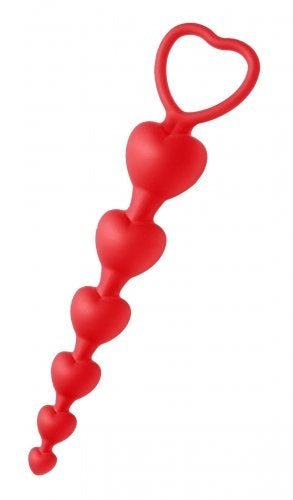 Sweet Hearts - Heart Shaped Silicone Anal Beads - TruLuv Novelties