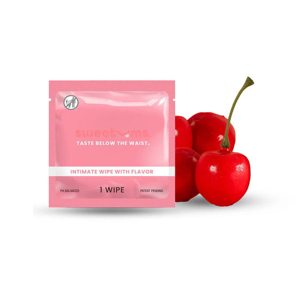 Sweetums Individual Wipes Cherry  - TruLuv Novelties