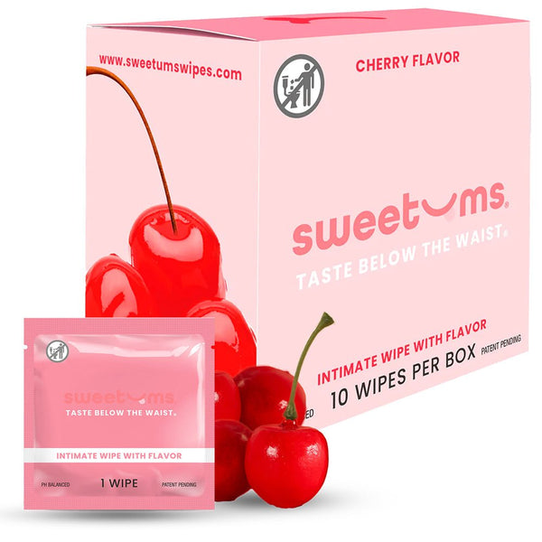 Sweetums Intimate Wipes Cherry Flavor 10 - Pack - TruLuv Novelties