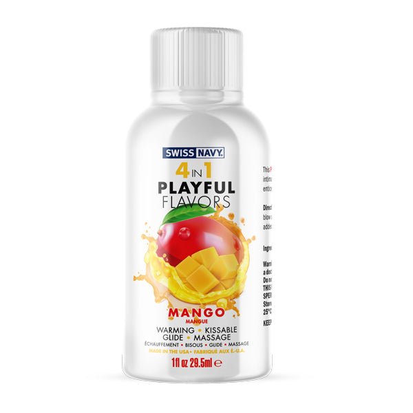 Swiss Navy 4 - in - 1 Playful Flavors - Mango 1 Oz - TruLuv Novelties