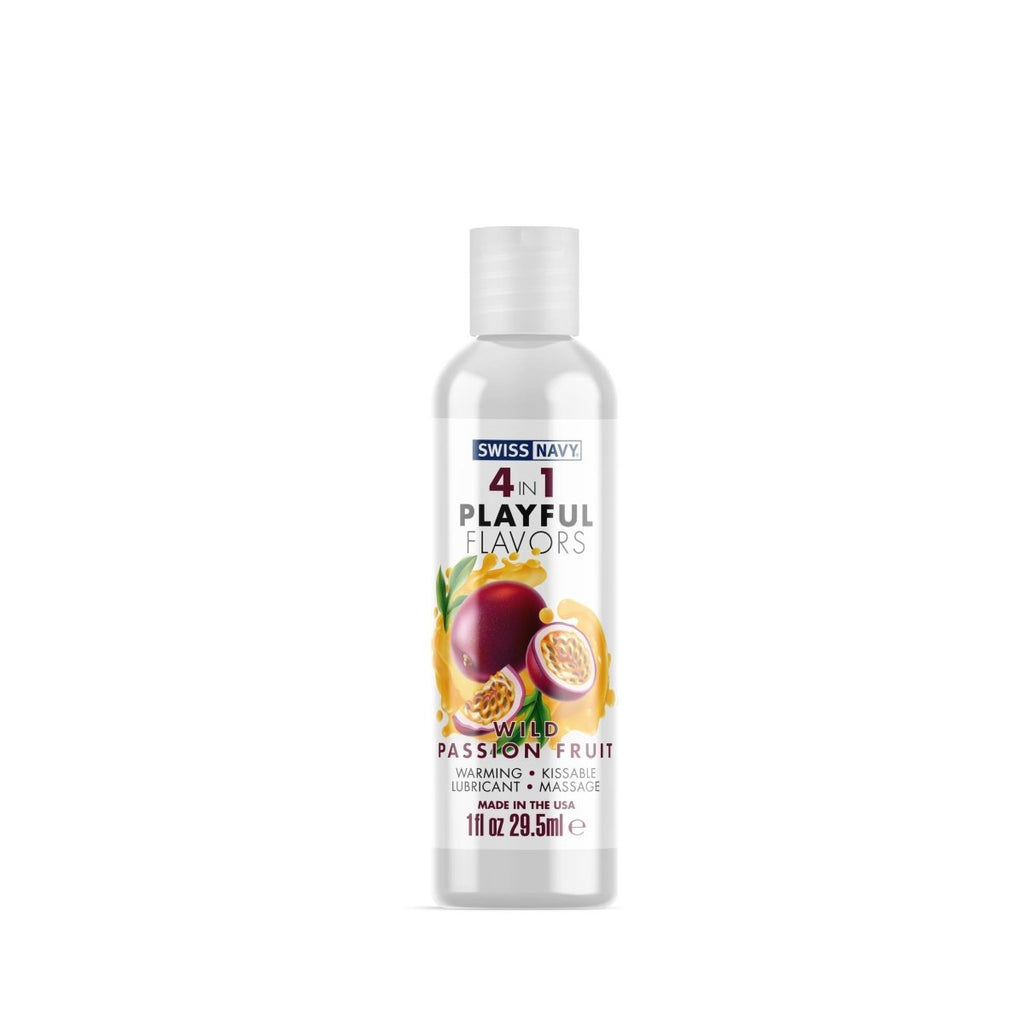 Swiss Navy 4-in-1 Playful Flavors - Wild Passion Fruit - 1 Fl. Oz. - TruLuv Novelties