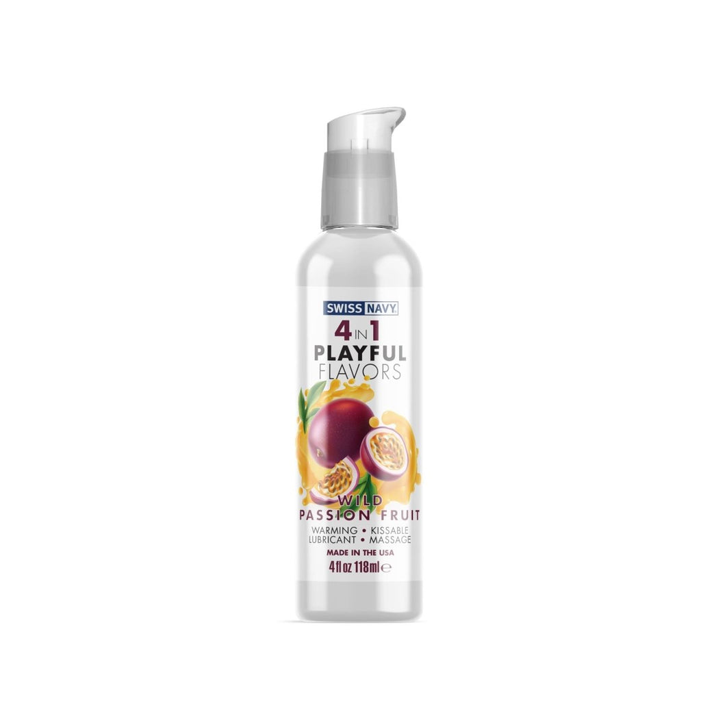 Swiss Navy 4-in-1 Playful Flavors - Wild Passion Fruit - 4 Fl. Oz. - TruLuv Novelties