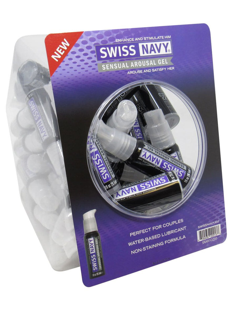 Swiss Navy Sensual Arousal Gel 1oz 50pc Fishbowl - TruLuv Novelties