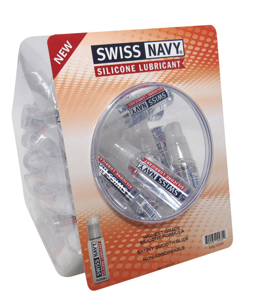 Swiss Navy Silicone 1oz Fishbowl 50ct - TruLuv Novelties