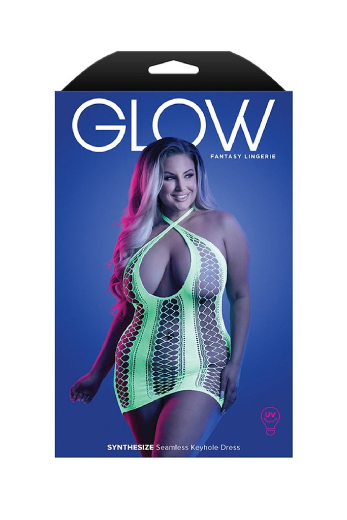 Synthesize Seamless Keyhole Dress - Queen - Neon Green - TruLuv Novelties