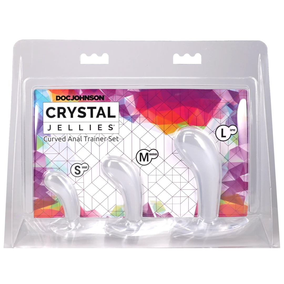 Crystal Jellies - Curved Anal Trainer Set Clear
