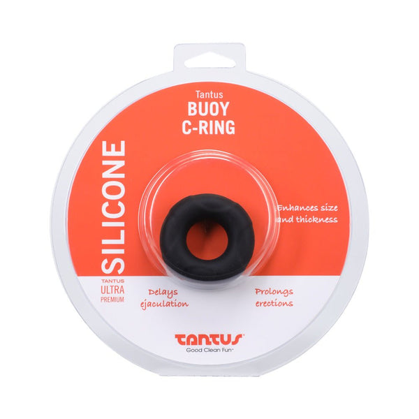 Tantus Buoy C - Ring Medium Onyx - TruLuv Novelties