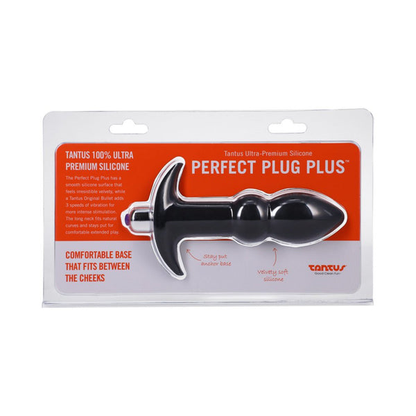 Tantus Perfect Plug Plus Vibrating Anal Plug Onyx - TruLuv Novelties