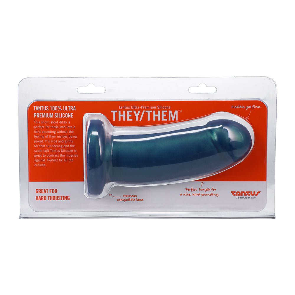 Tantus They/Them 5.5 in. Dildo Soft Malachite - TruLuv Novelties