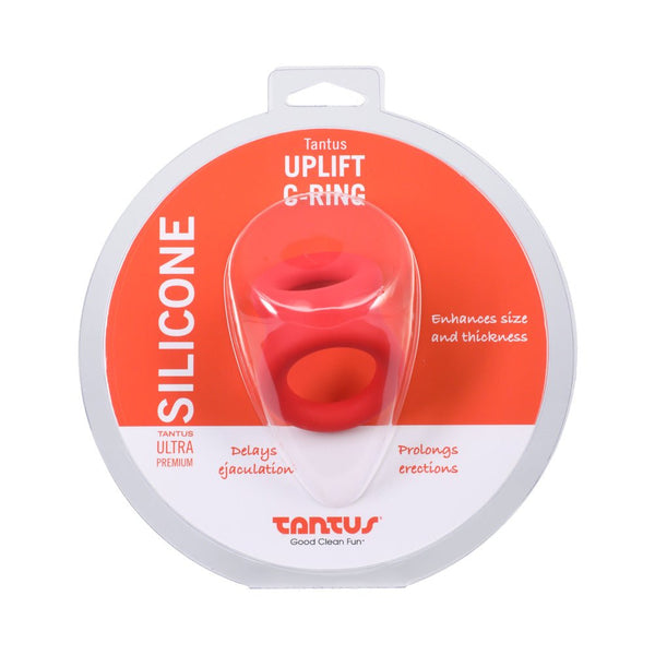 Tantus Uplift C - Ring Cock and Ball Sling Crimson - TruLuv Novelties