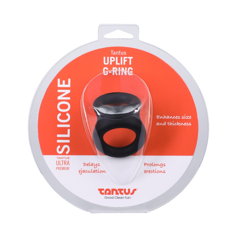 Tantus Uplift C - Ring Cock and Ball Sling Onyx - TruLuv Novelties