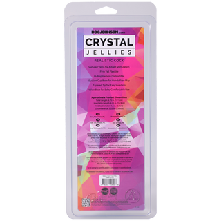 Crystal Jellies - Realistic Cock - 7 Inch Teal
