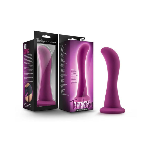 Temptasia Bellatrix 6.25 in. Curved Dildo Plum - TruLuv Novelties