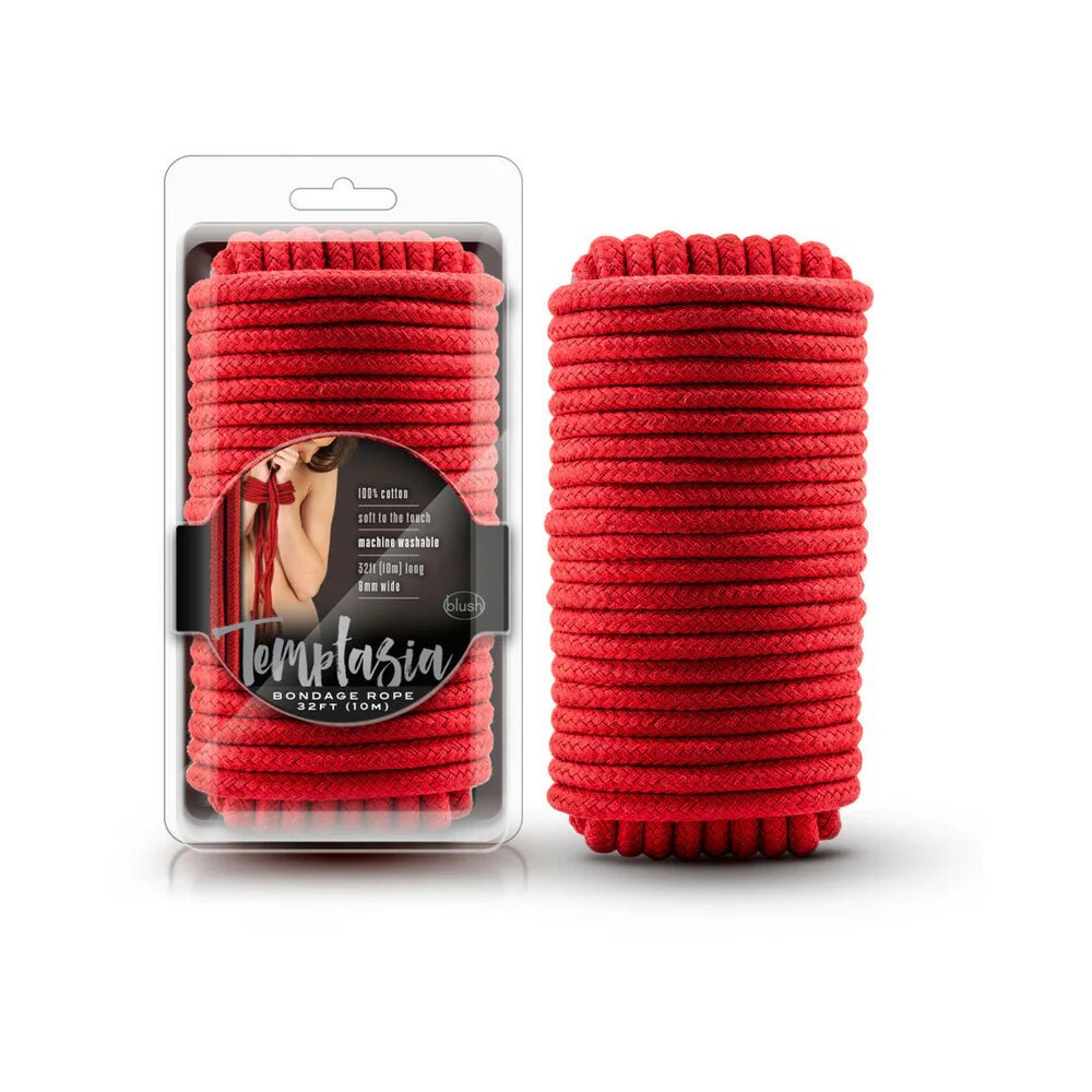 Temptasia Bondage Rope 32 ft. / 10 m Red - TruLuv Novelties
