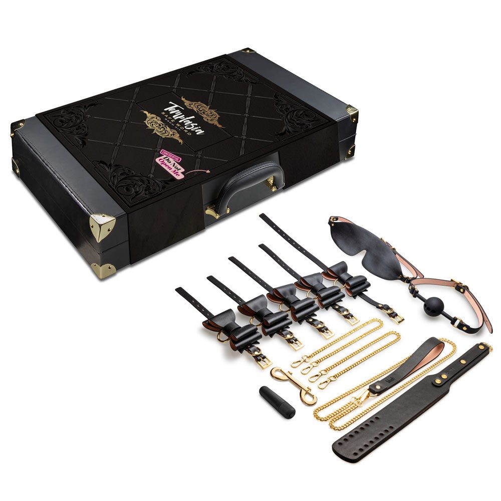 Temptasia - Safe Word - Bondage Kit With Suitcase - Black - TruLuv Novelties